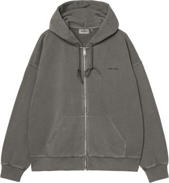 Carhartt Work in Progress Hoodies & sweatvesten, Heren, Grijs, S, Katoen, Hooded Benton Sweat Jacket