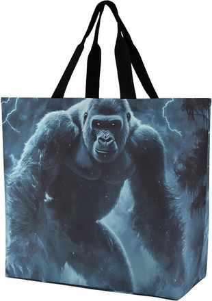 Generic Gorillas Thunder Reusable Shopping Bags One Shoulder Grocery Tote Bag Waterproof Big Purse for Work Travel