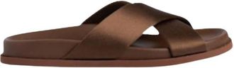 Pedro Garcia Daliana Satin - Dames - Sandalen - Bruin - 36 EU - Leer - Schoenen