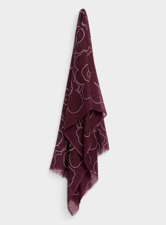 Marimekko Womens Fiore Piirto Unikko light floral scarf