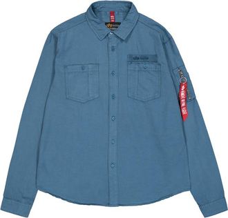 Alpha Industries Alpha Industries Mens Air Force Embroidery Shirt - Marine - Size Medium