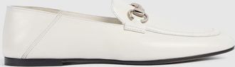Gucci Womens Jordaan Soft Loafer, White, Leather