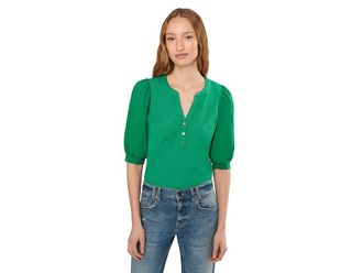Lilly Pulitzer Ronson Knit Top Womens Blouse Bamboo Green : XXS, Cotton/Modal/Spandex
