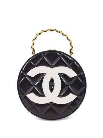 Chanel 1994 CC round vanity handbag - Black