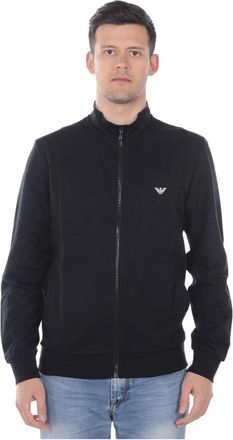Emporio Armani Heren, Sweatshirts & Hoodies, Zwart, Maat: L