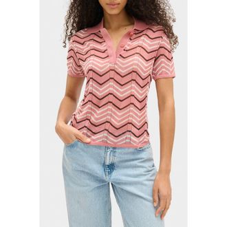 Aligne Donna Knit Polo in Terracotta at Nordstrom, Size 16