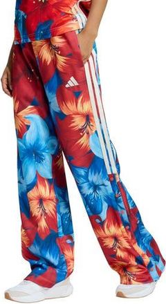 adidas x Farm Rio Wide Leg Track Pants in Light Blue/Red/Cream White at Nordstrom Rack, Size X-Small