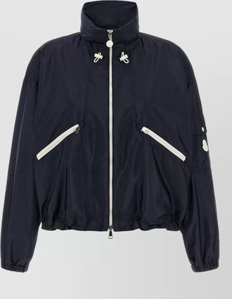 Moncler marmacy jacket high collar elasticated hem