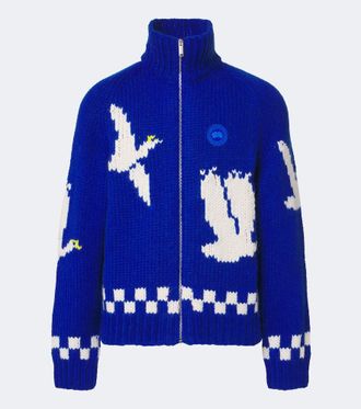 Canada Goose Intarsia wool and alpaca zip-up sweater