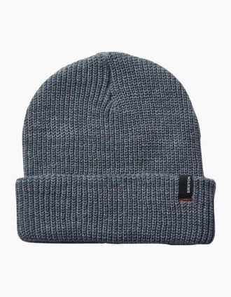 Brixton Mens Brixton Heist Heather Grey Beanie Hat - Size: ONE size