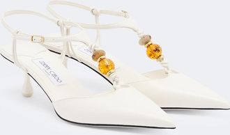 Jimmy Choo London Embellished leather pumps