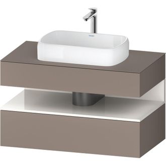 Duravit Duravit - Qatego Consola Mueble Bajo Lavabo, 1 Extra&iacute;ble, 1 Caj&oacute;n