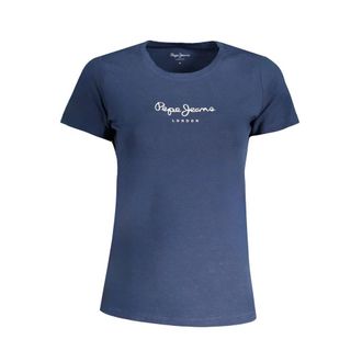 Pepe Jeans London Blauw Katoenen Dames T-Shirt