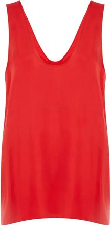 Another Tomorrow Top con scollo a V - Rosso