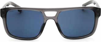 HUGO BOSS Blue Rectangular Mens Sunglasses BOSS 1648/S 0KB7/KU 56