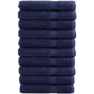 vidaXL Toallas De Sauna Solund 10 Uds Azul Marino 80x200 Cm 600 Gsm Vidaxl
