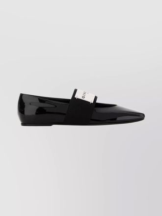 Givenchy patent leather square-toe ballerina flats