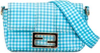 Fendi Pre-owned Cross Body Bags, female, Blue, Size: ONE SIZE Pre-owned Nylon Cross Body Bag