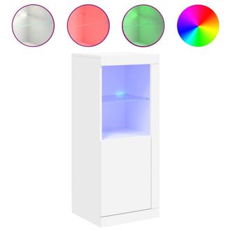 Berkfield Home Sideboard with LED Lights White 41x37x100 cm | Size: 41 x 37 x 100 cm