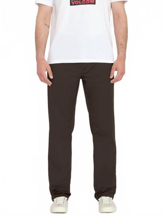 Volcom Frickin Slim Stretch Pants In Dark Brown