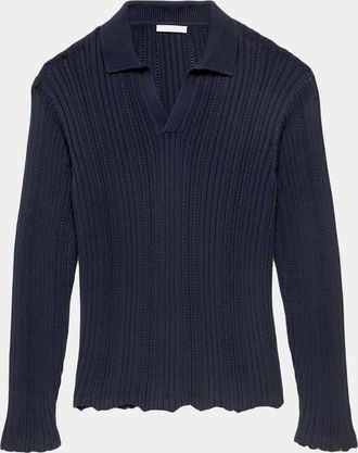 Helmut Lang Men & apos;s Cotton Raw-Edge Crewneck Sweater