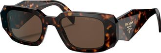 Prada PR 17WS 2AU8C1 49mm Womens Rectangle Sunglasses