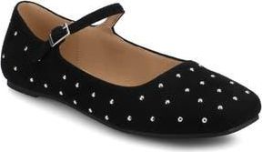 Journee Collection Carrie Mary Jane Flat in Black Stud at Nordstrom Rack, Size 7.5