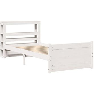 vidaXL Vidaxl - Estructura De Cama Con Cabecero Sin Colch&oacute;n Blanco 90x190 Cm