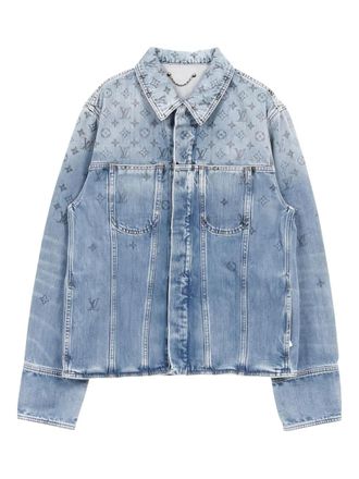 Louis Vuitton 2010s monogram denim jacket - men - Cotton - 50 - Blue