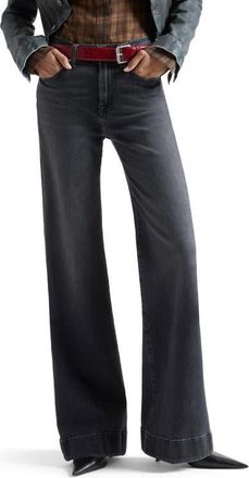 7 For All Mankind Modern Dojo High Waist Flare Jeans in Inkstorm at Nordstrom, Size 24