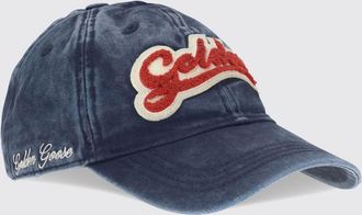 Golden Goose Cappello da baseball in denim vintage con patch logo ricamato