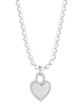 Glaze Jewelry Cz Heart Padlock Necklace
