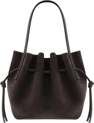 Yuzefi La Scallop Mini Tote - Dames - Schoudertassen - Zwart - ONE Size - Leer - Tassen