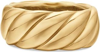 David Yurman Anello a fascia Sculpted Cable in oro giallo 18kt (9mm)
