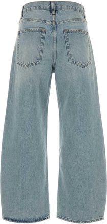 Frame Denim Womens The Bow Jeans Blue Cotton