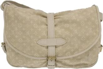 Louis Vuitton Pre-owned Cross Body Bags, female, Beige, Size: ONE SIZE Pre-owned Canvas Cross Body Bag