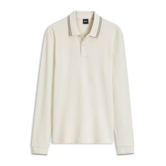BOSS Waffle-textured polo shirt in stretch cotton