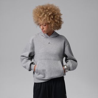 Nike Jordan Womens Jordan Brooklyn Pullover Hoodie in Grey | IM7285-064