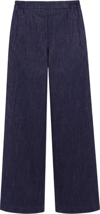 Ni&ugrave; Wijde broek - Dames - Wijde Broeken - Blauw - XS - Wol - Broeken