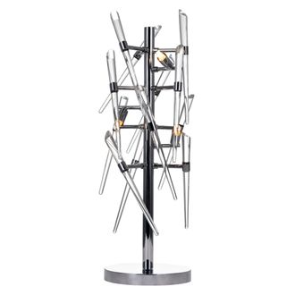 CWI Lighting Icicle 3 Light Table Lamp With Chrome Finish