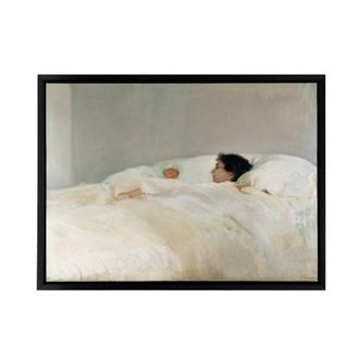 Artery8 Joaquin Sorolla Y Bastida Mother Framed Canvas Wall Art Print in Grey | Size: W24 x H32