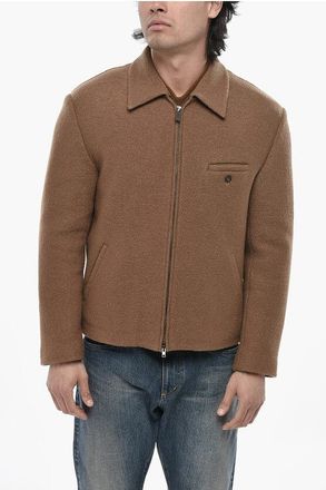 Paolo Pecora Virgin Wool Jacket with Front Zip size 48