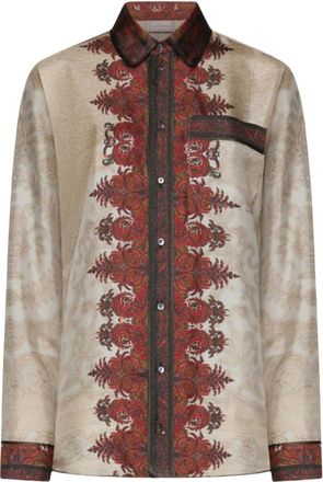 Pierre-Louis Mascia Aloe Longsleeve Shirt - Dames - Overhemden - Veelkleurig - S - Leer - Overhemden