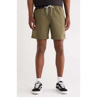 Vans Range Relaxed Water Resistant Sport Shorts in Mossy Olive at Nordstrom, Size Xx-Large