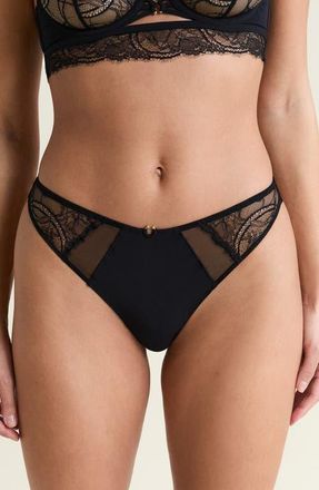 Etam Vertige Thong in Black at Nordstrom, Size Xx-Small