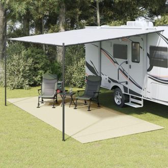 vidaXL Tappeto da Tenda Crema 6x2,5 m - Vidaxl