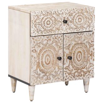 vidaXL Mueble Cama Con Caj&oacute;n 50 X 33 X 60 Cm Madera De Mango Maciza Vidaxl