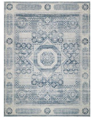 Exquisite Rugs Vintage Looms Light Blue/Blue Polyester Powerloom Area Rug