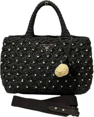 Prada Pre-owned Handbags, female, Black, Size: ONE SIZE Pre-owned Vintage Handbag