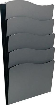 OEM Soporte Para Folletos H430xw240xdmm N&uacute;mero De Compartimentos 5 Din A4 Metal Negro